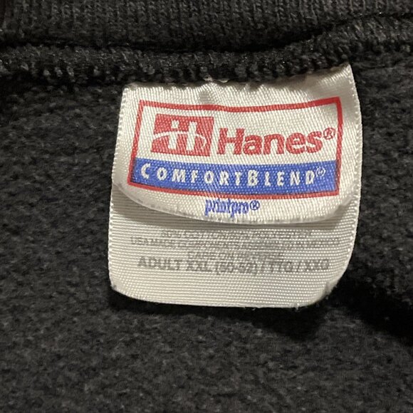 Colorful Hummingbird Graphic Crew Neck Sweatshirt Adult SZ 2XL Gray Hanes Floral - Picture 5 of 7